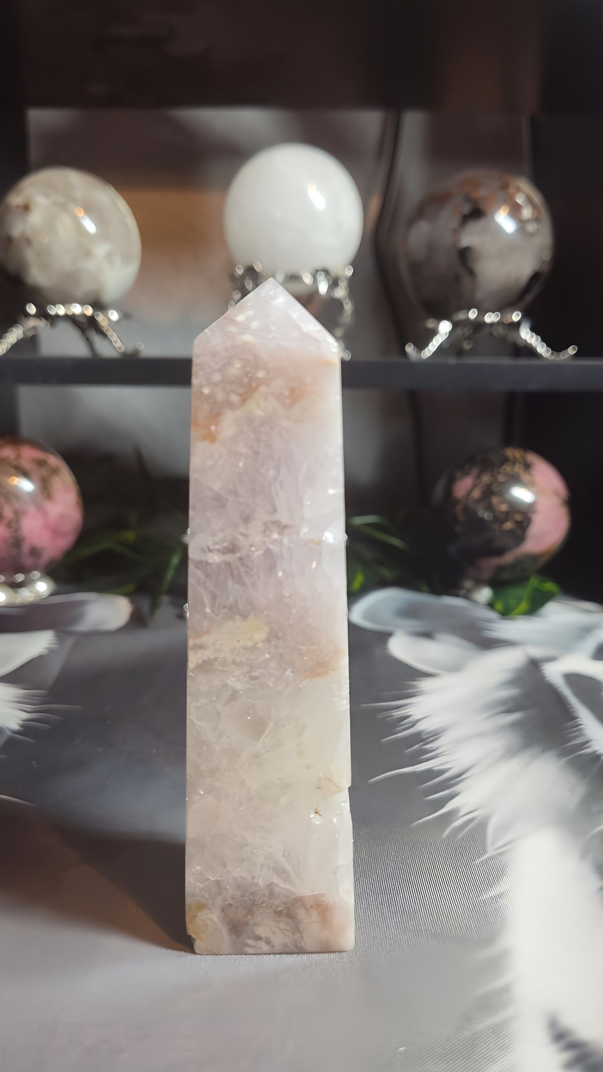 Pink Flower Agate