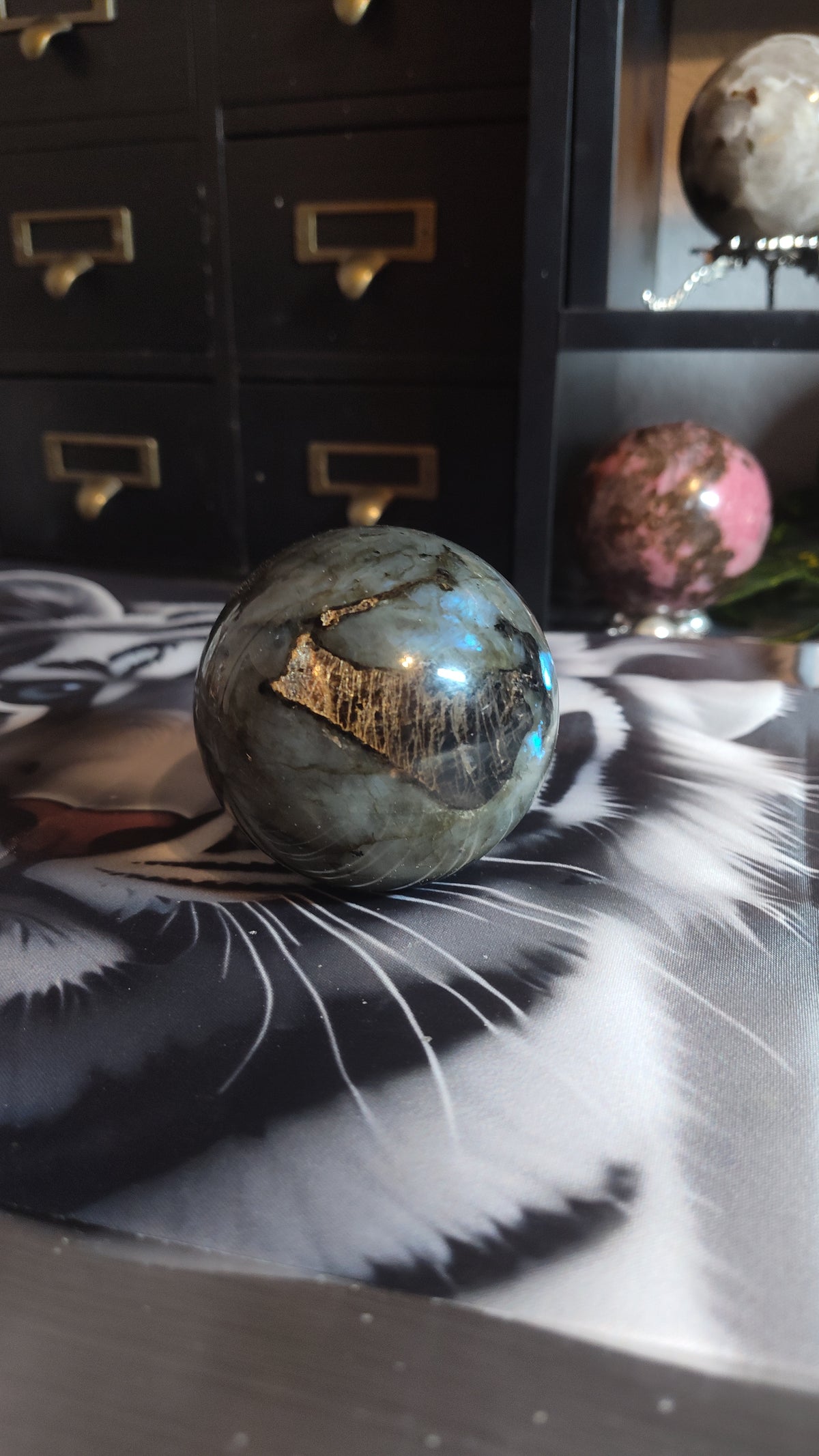 Labradorite sphere