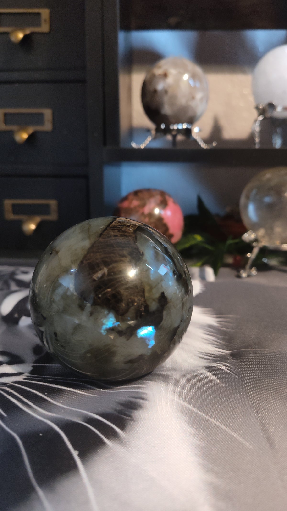 Labradorite sphere